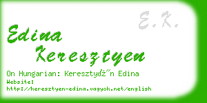 edina keresztyen business card